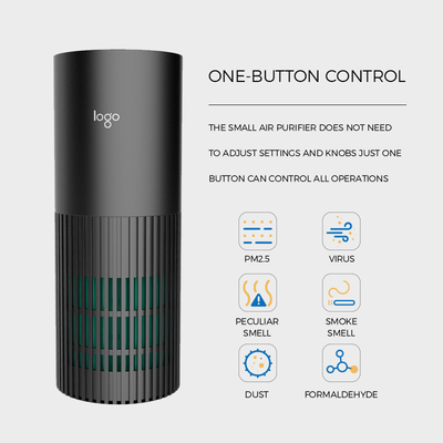 เครื่องฟอกอากาศในรถยนต์ขนาดเล็กแบบพกพาของ OEM พร้อมตัวกรอง True Hepa 310x110x75mm