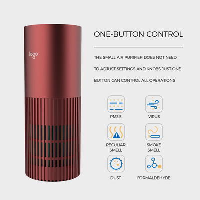 Easycare UV Light HEPA เครื่องฟอกอากาศ Ionic เครื่องฟอกอากาศในรถยนต์และเครื่องชาร์จ USB คู่