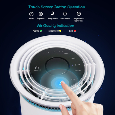 เชิงพาณิชย์ 24W PM2.5 กรองอากาศปรับแต่งสำนักงานเครื่องฟอกอากาศตั้งโต๊ะ