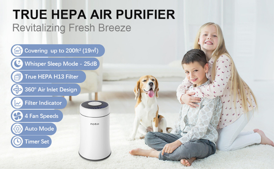 เครื่องฟอกอากาศตั้งโต๊ะ Mini Anion พร้อมใบรับรอง Hepa Filter KC